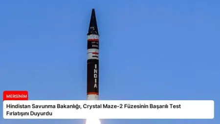 Hindistan Savunma Bakanlığı, Crystal Maze-2 Füzesinin Başarılı Test Fırlatışını Duyurdu