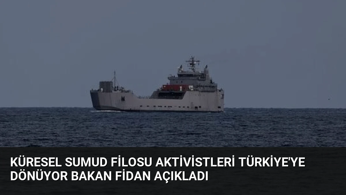 Küresel Sumud Filosu Aktivistleri Türkiye’ye Dönüyor Bakan Fidan Açıkladı