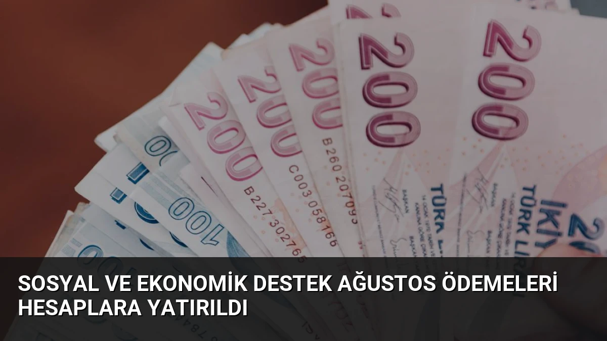 Sosyal ve Ekonomik Destek Ağustos Ödemeleri Hesaplara Yatırıldı