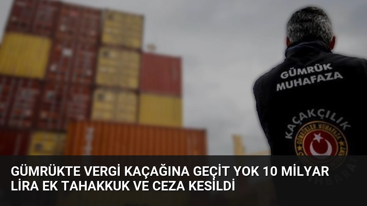 Gümrükte Vergi Kaçağına Geçit Yok 10 Milyar Lira Ek Tahakkuk ve Ceza Kesildi