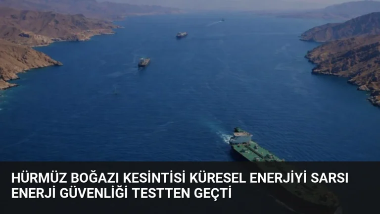 Hürmüz Boğazı Kesintisi Küresel Enerjiyi Sarsı Enerji Güvenliği Testten Geçti