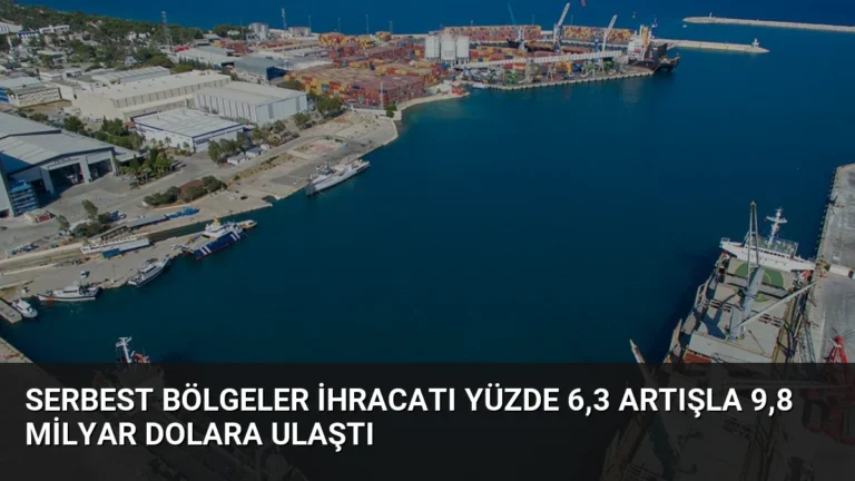 Serbest Bölgeler İhracatı Yüzde 6,3 Artışla 9,8 Milyar Dolara Ulaştı